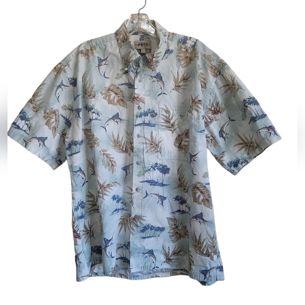 CAMPIA MODA Vintage Men  Tropical Shirt Sz Large